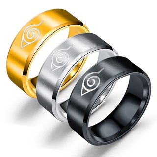 Japanese Naruto ring animation wind ring stainless steel jewelry fashion ring