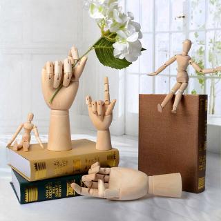 Drawing Wooden Puppet Model Sketch Painting Wooden Hand Flexible Movable Wooden Man Art Imitation Human Body (5)