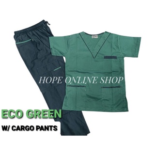 cargo pants✴scrub suit set ECO GREEN W/ CARGO
