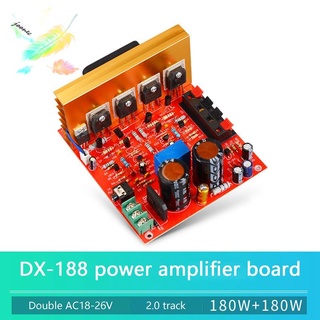 Power Amplifier Audio Board 180W+180W 2.0 Channel FET Speaker Amplifier Sound Preamplifier Dual AC18