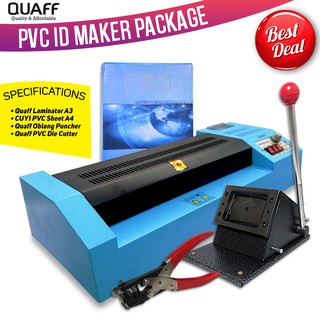 (Promo Package) PVC ID Maker Package A3 Laminator / Pvc Sheet / Oblong Puncher / Pvc Card Cutter