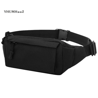 ☆Fashion Men's Vintage Fanny Pack Chest Shoulder Bag with 3 Pockets Nylon Minitary Multifunction Waist Belt Bum Bag school Black