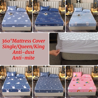 Fitted Mattress Cover Bed Sheet Padded Elastic Bed Protector Single/Queen/King Size