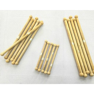 Paponei's Wooden Scroll 6, 8, 10and 12 inches Beads, Wood Stick