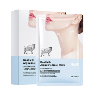 Apink-10Pcs Goat Milk Neck Mask Hydrating Moisturizing Whitening Collagen Anti-Wrinkle Anti-aging Lifting Firming Neck Care Membrane