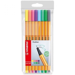 Stabilo Pastel 8 colors Set (Fine Liner and Pen 68) (1)