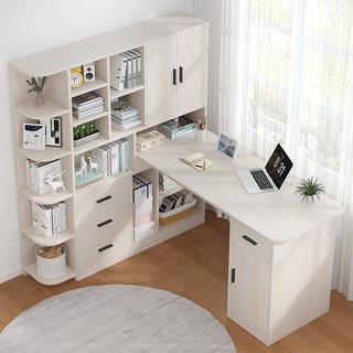 Corner desk bookcase combination simple modern economical computer desktop home study with