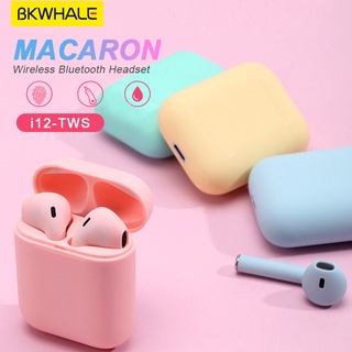 BKWHALE i12 Macarons TWS Bluetooth Earphone Noise Reduction Headset Stereo Touch Wireless Waterproof Earbuds
