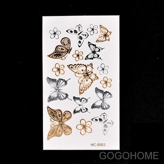 gogohome Flash Fake Temporary Tattoo Sticker Butterfly Arm Body Waterproof