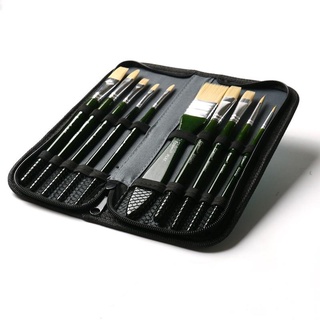 oil paint✸Giorgione [G-F200-11pcGr] Advanced Premium Brushes- Oil Colour Painting Wallet Brush Set 1