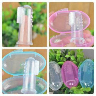 Baby Silicone Finger Toothbrush w/case