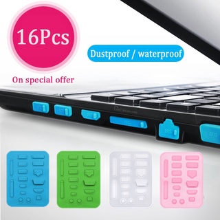 16pcs/set Colorful Silicone Anti Dust Plug Cover Stopper Dust Plug Laptop Dustproof USB Port HDMI RJ45 Interface waterproofCover (1)