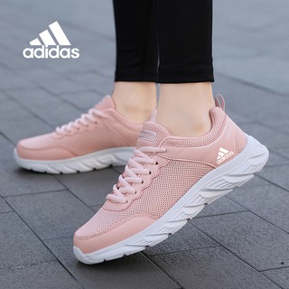 New Adidas Casual Fashion Women's Mesh Jogging Shoes Breathable Lightweight Casual Sports Shoes Non- (2)