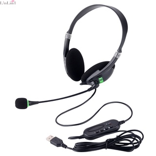 USB Headset Computer Headphone with Microphone Noise Cancelling Lightweight Office Business Headset