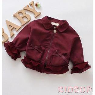 ✿KIDSUP✿Kids Baby Girls Outerwear Zipper Coats Autumn Winter (3)