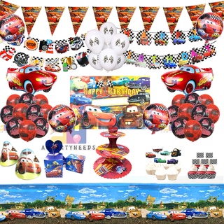 Cars Design Theme Cartoon Party Set Tableware Birthday Party Decoration For Children