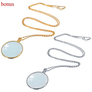Utility Monocle Lens Necklace With 5x Magnifier Coin Magnifying Glass Pendant