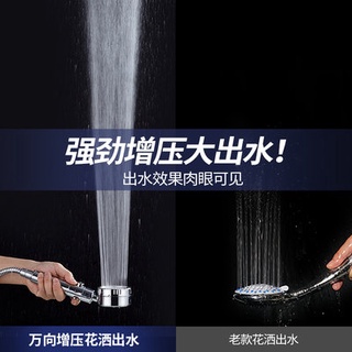 ○☦German three-speed Super pressurized water stop shower head shower shower shower large water Unive