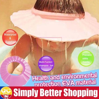 【Available】Adjustable Baby Shower Cap Bath Hat Wash Hairprotect