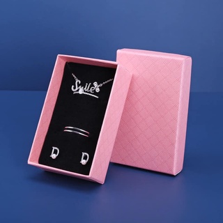 gift gift box pen✵☽┅5*8 cm DIA pattern black sponge jewelry box for ring necklace earring spot[CLS]