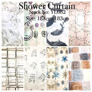 Waterproof Shower Curtain w/ Hooks (#YL082)