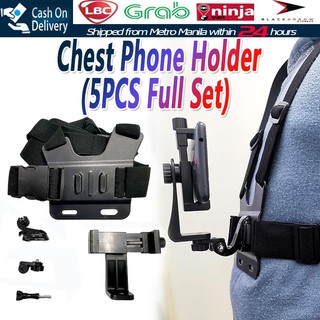 Adjustable Phone Clip Holder Mobile Phone Chest Mount Harness Strap Holder Backpack Clip Clamp