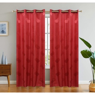1PC Luxury Brocade Curtain 210x150 cm with 8 Ring Curtain New Kurtina Home Decor (9)