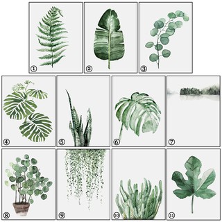 ✿HOT SALE✿ 15*20cm Green Plants Canvas Art Printing