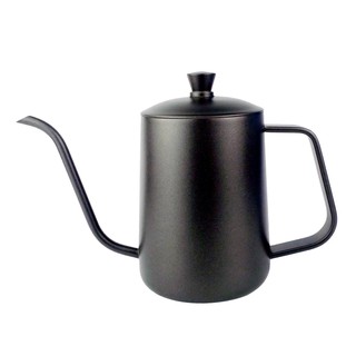 Stainless Steel Hand Drip Coffee Pot Pour Over Gooseneck Kettle 600ml Black