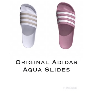 BN Original Adidas Aqua Slides White / Cherry