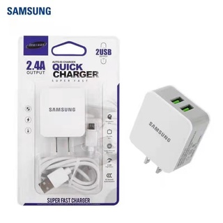 SAMSUNG 2.4A 2USB Fast Charger USB Cable Charger For Micro V8 Android Type C iPhone Cables
