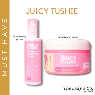 JUICY TUSHIE Brightening Butt Scrub | Brightening Serum | Juju Glow