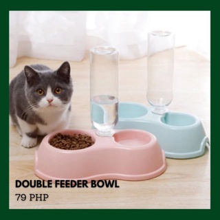 Pet Food and Water Bowls with Bottle for Cats and Dogs