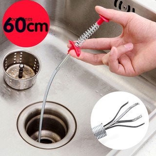 GDTM_60cm T-type Spring Kitchen Sink Drain Sewer Hair Cleaning Grabber Dredging Tool (1)