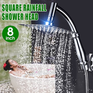 8" Square Shower Head Stainles Steel Chrome Water (6)