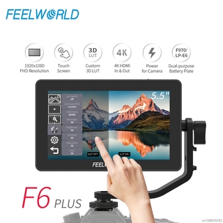 FEELWORLD F6 PLUS 4K Monitor 5.5 Inch on Camera DSLR 3D LUT Touch Screen IPS FHD 1920x1080 Video 4K HDMI Field Monitor dslr with Type C