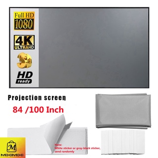 ✟✜Projector Screen 84/100 inch 16:9 HD Foldable Portable Projection Movies Screen Home Theater Outdo