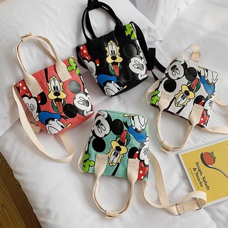 【BY】Handbag Canvas Material Mickey Mouse Cartoon Print Design for Women