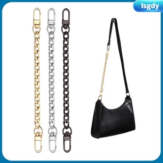 4 Pack 7.9 Inch Bag Flat Chain Strap Purse Extender with Alloy Clasps Handbag Chain Straps Metal Bag Strap Replacement Purse Clutches Handles (2)