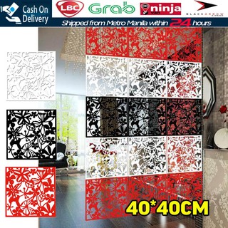 40x40cm Hanging Screens Plastic Living Room Divider Curtains Panels Partition Wall Art Home Decor (1)