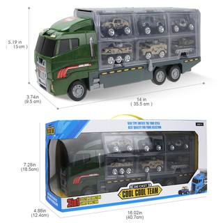 11PCS Kids Alloy Car Toy Truck Diecast Military Tank Tractor Model Boys Gift (9)