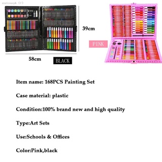 ▣■₪168pcs/set Crayon Oil Pastel Watercolor Drawing Painting Set Art Marker Brush Pen Color Pencils