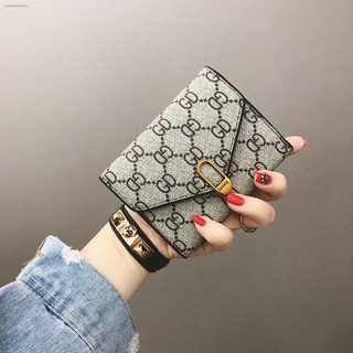 ins new European and American simple women s wallets women s short three-fold small purse women s coin purse card bag wallet trend