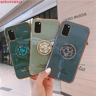 luxury 6D Plating Phone Case OPPO A3S A5S A7 A12 A12E A52 A92 F5 F9 F11 Pro F1S A83 A31 A5 A9 2020 with Ring Holder back cover