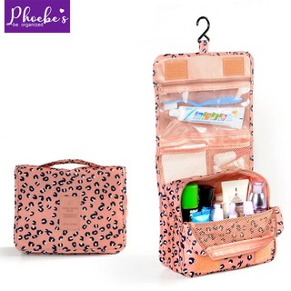 Phoebe's Travel Toiletry Make up Cosmetics Pouch Organizer with Hook Toiletry Bag (Daisy Flower Smil