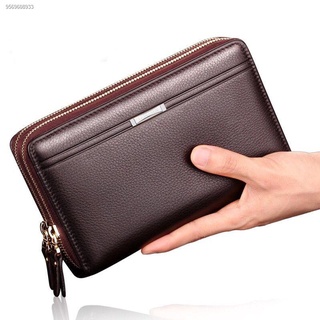 Men s Handbags Double Zipper Large Capacity Clutch Bag Business Men s Multifunctional Long Wallet Cl
