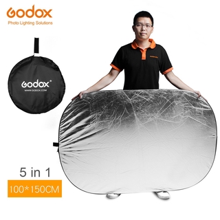 Godox 100 x 150cm 5 in 1 Portable Collapsible Light Oval Photography Reflector
