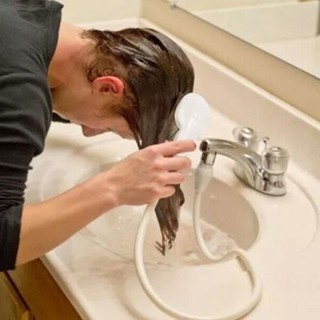 [Ready stock] New Shower Head Spray Drains Strainer Bath Hose Sink Washing Hair Pet Lave Water