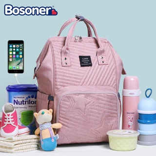 Fashion With USB Mummy Maternity Nappy Bag Large Capacity Nappy Bag Travel Backpack Nursing Bag for Baby Care Women Fashion Bag