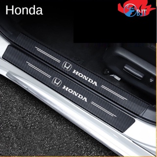 【Ready Stock】✟┅【BJT】【Honda】4Pc Door Sill Side Step Anti Scratch Protector Carbon Fibre Sticker Car A